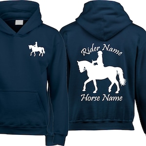Personalised Horse Hoodie | Horse Jumper Equestrian Hoody Rider Jumping Birthday Gift Pony Jumper | Equine Cob Christmas Present Top In UK