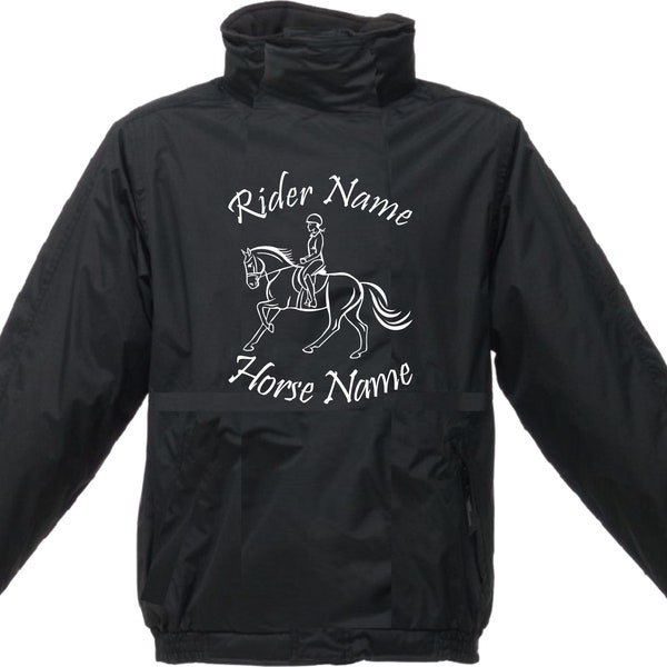 Personalised Jacket For Horse Rider Regatta Equestrian Stable Jockey Dressage Bomber Waterproof Dover Equine Coat Xmas Present Unisex Top