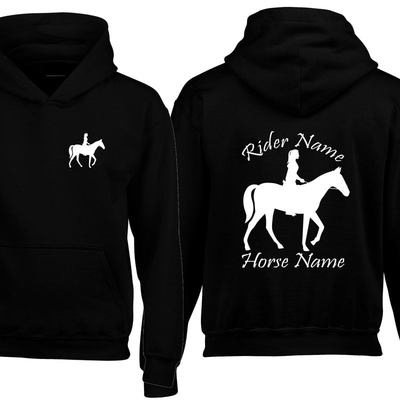 Equestrian Floral Pattern Print Men Women Pullover Hoodie
