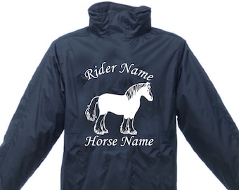 Veste cavalier personnalisée régate équestre islandaise tsigane poney cob jockey bomber imperméable Douvres cadeau de Noël haut unisexe