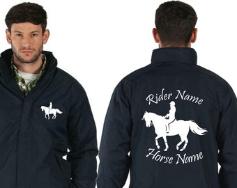 Personalised Jacket Regatta Horse Equestrian Jockey Horse Racing Stable Dover Equine Unisex Bomber Waterproof Coat Christmas Fleece Gift Top