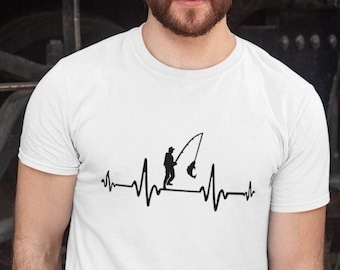 Fishing T-Shirt: Angler Design - Cotton Unisex Tee