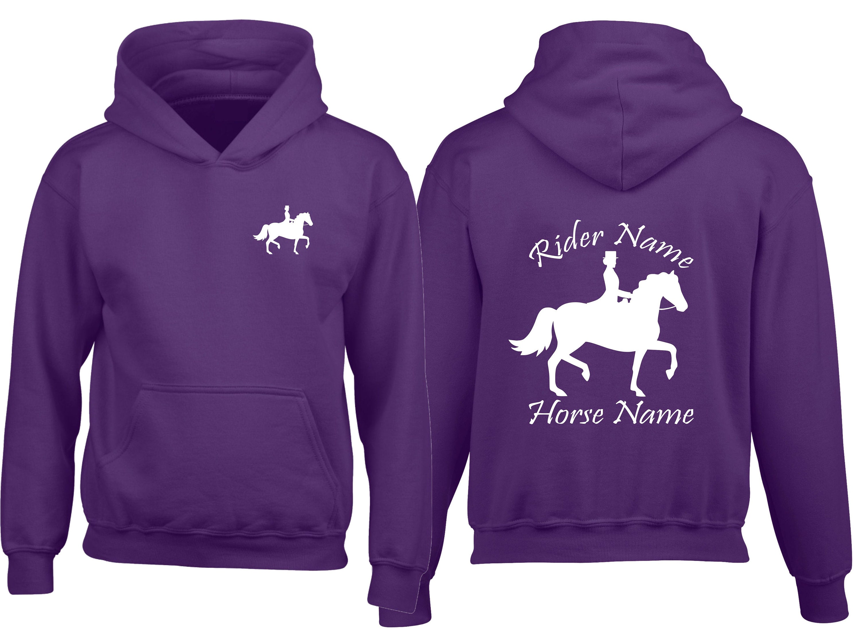 Discover Sudadera con Capucha Caballos Personalizado Nombre, Gypsy Cob Rider, Caballo Racing Doble Cara Unisex