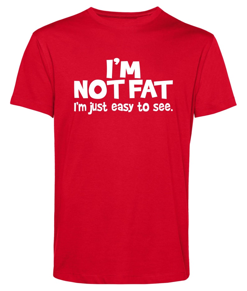 Ich bin nicht dick Lustig Tee, Unisex Baumwoll-Shirt (S-2XL, Kinder XS-XL) Bild 7