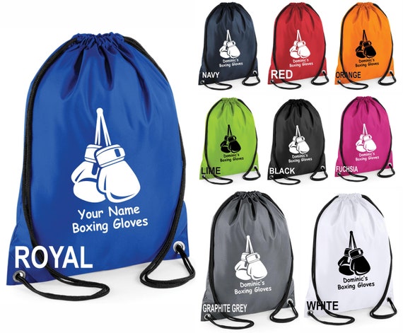 Personalized Boxing Gloves Gym Bag: Drawstring Backpack