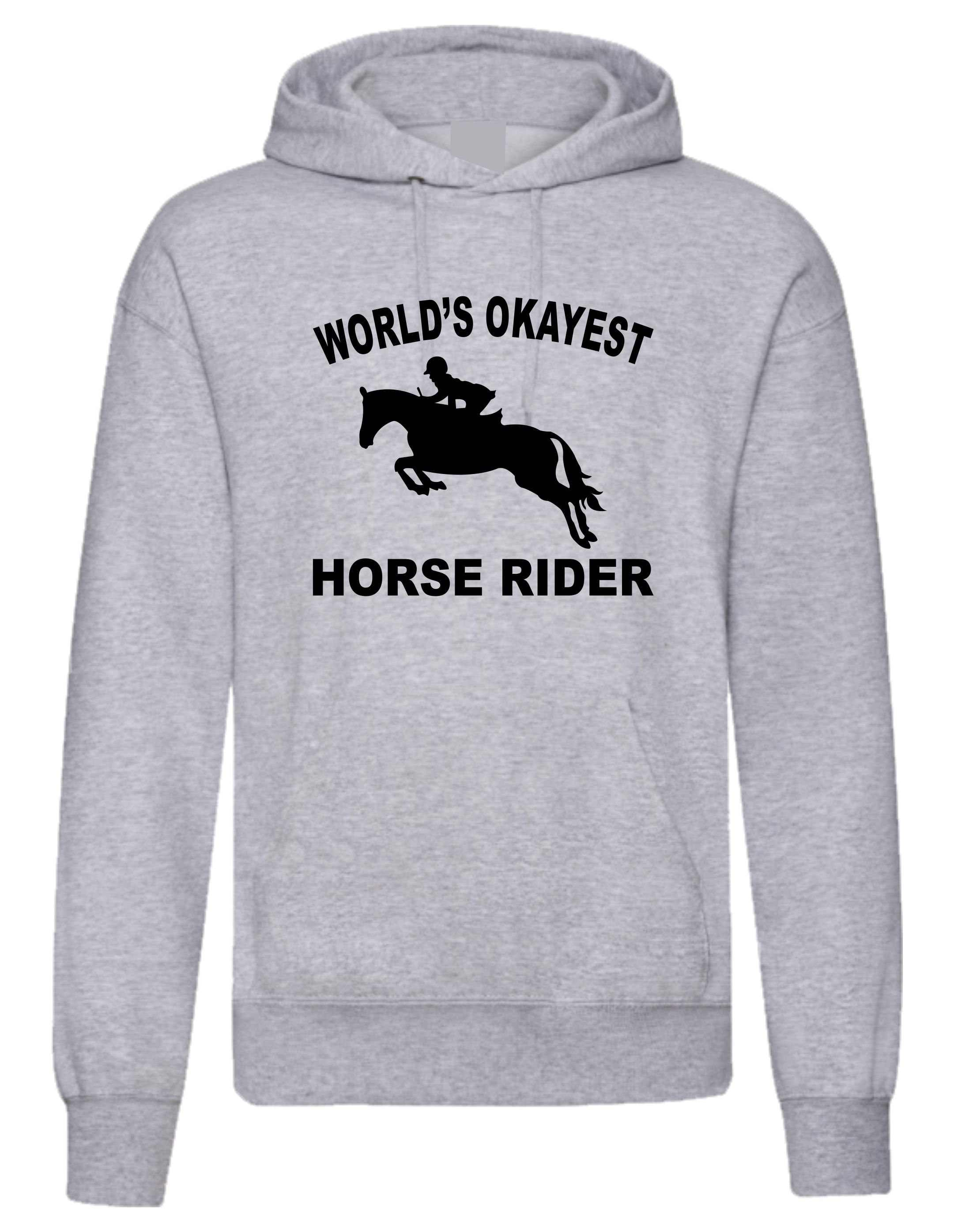 Equestrian Riding Hoody Gift In The UK Gift For Him Gift For Her World's Okayest Horse Rider Unisex Hoodie Horse Lovers Gifts
