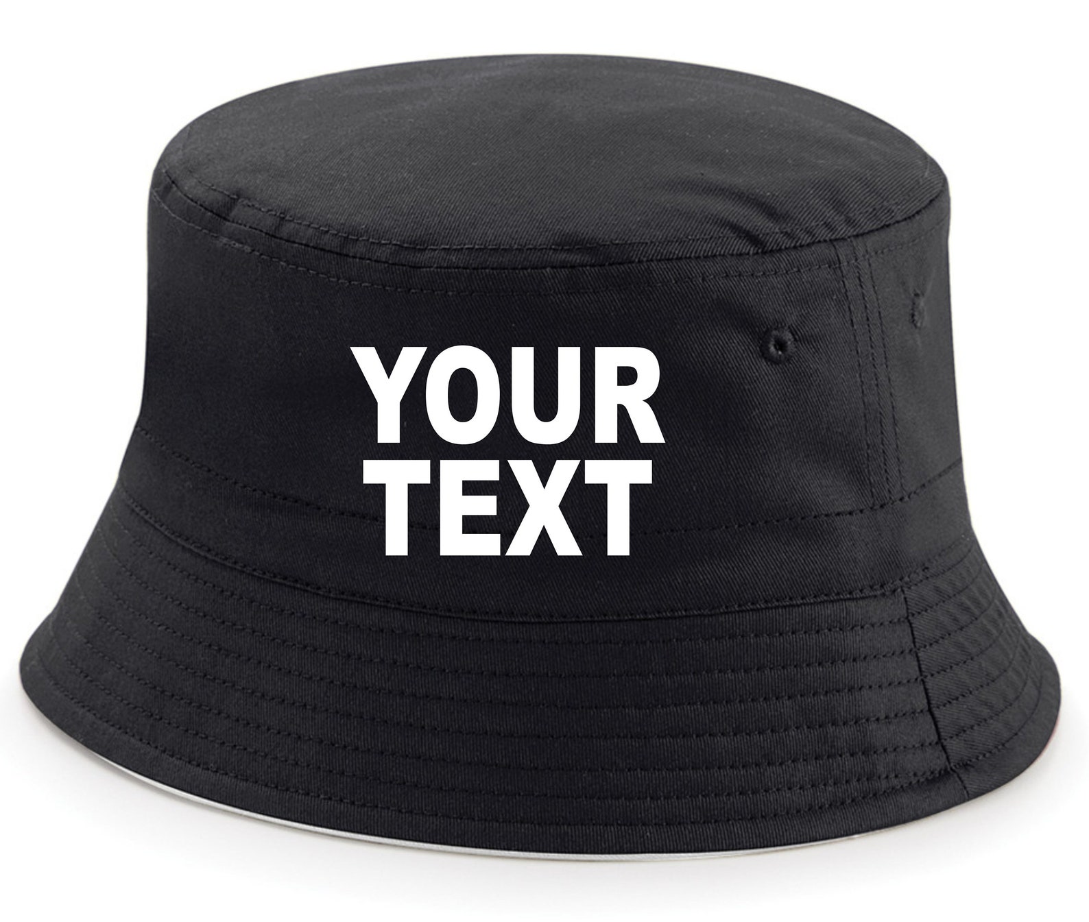 Personalised Reversible Bucket Hat Add Text or Name Music Etsy UK