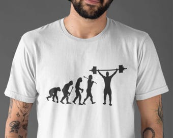 Evolution of WeightLifter T-Shirt: Lustiges Gym & Fitness Geschenk