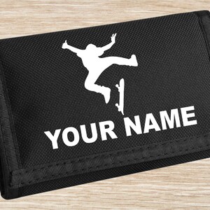 Cartera de skate personalizada, monedero Ripper para niños o niñas, regalo de Navidad de Año Nuevo, regalo para niños, regalo de cumpleaños para ella y él