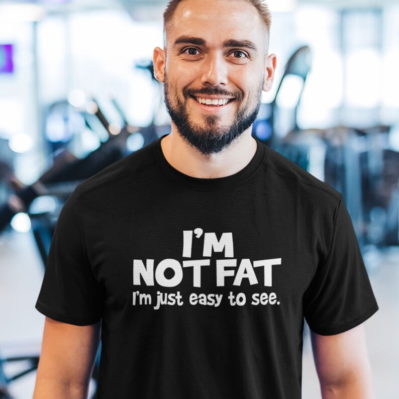 Ich bin nicht dick Lustig Tee, Unisex Baumwoll-Shirt (S-2XL, Kinder XS-XL) Bild 3