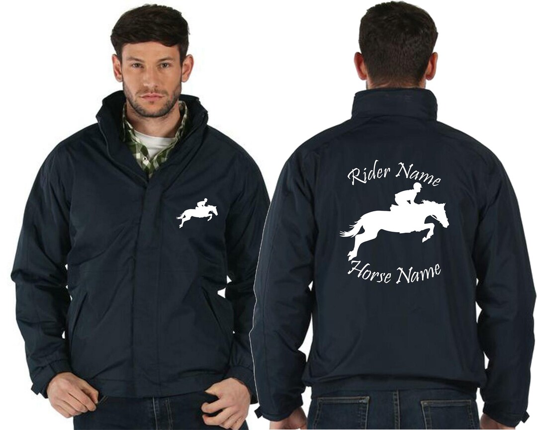 Customaized Riding Jacket Personalized Horse Riding Jacket: Waterproof Equestrian Bomber Coat - Etsy