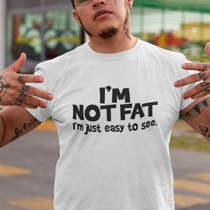 Ich bin nicht dick Lustig Tee, Unisex Baumwoll-Shirt (S-2XL, Kinder XS-XL) Bild 1