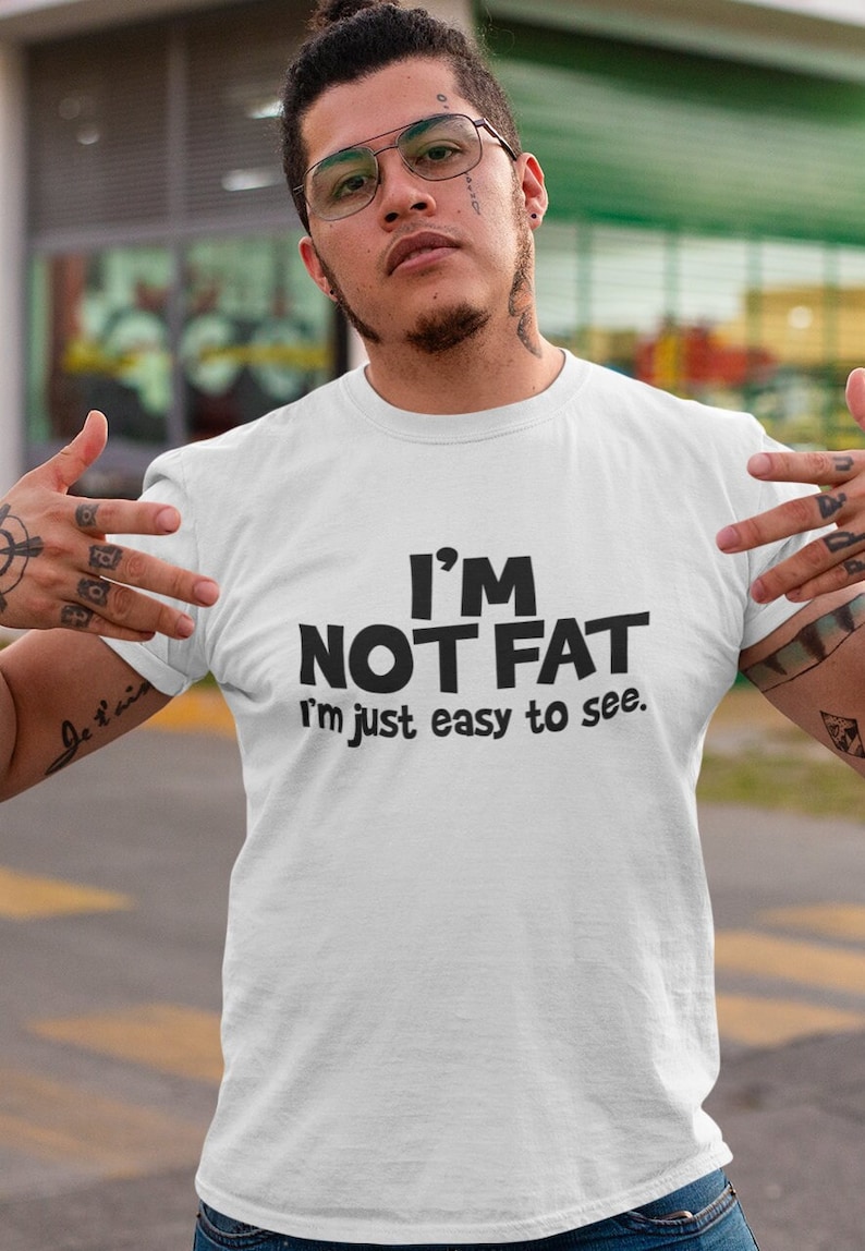 Ich bin nicht dick Lustig Tee, Unisex Baumwoll-Shirt (S-2XL, Kinder XS-XL) Bild 1