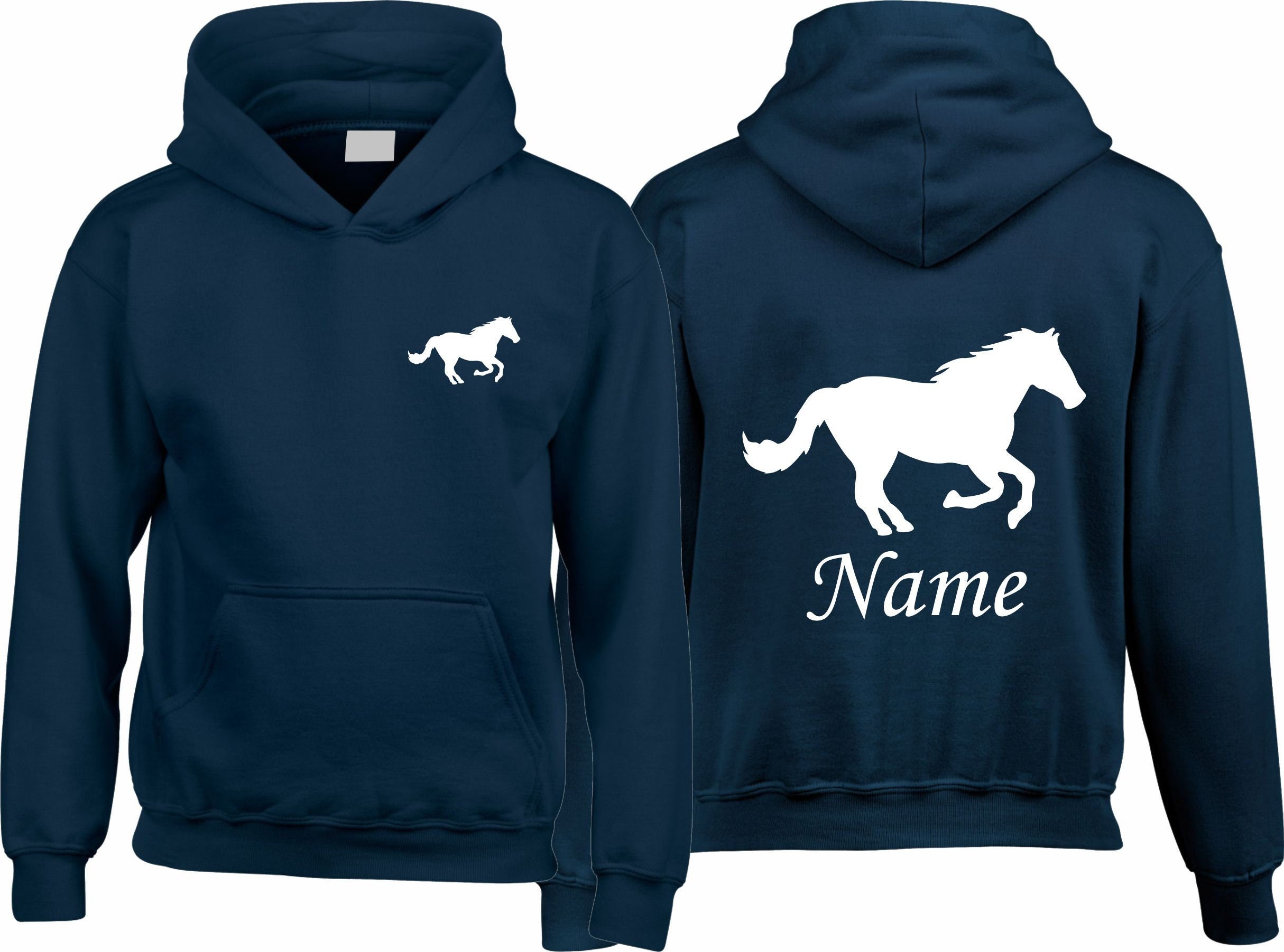 Discover Sudadera con Capucha Caballos Personalizado Nombre, Gypsy Cob Rider, Caballo Racing Doble Cara Unisex