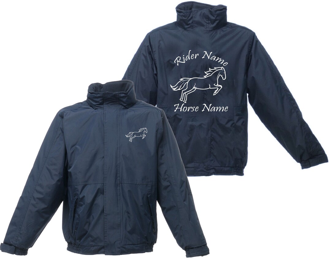 Customaized Riding Jacket Personalized Horse Riding Jacket: Waterproof Equestrian Bomber Coat - Etsy