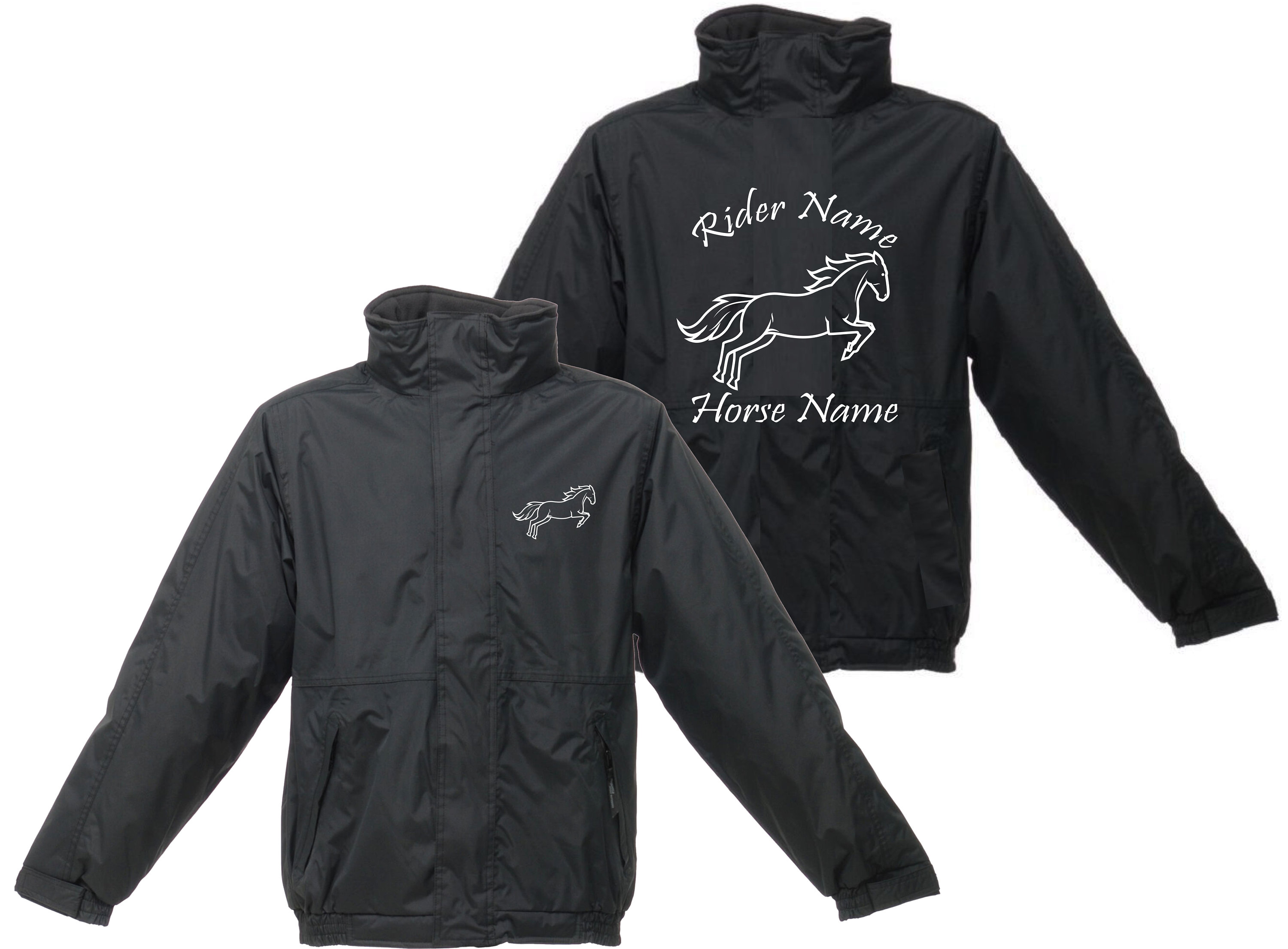 Customaized Riding Jacket Personalized Horse Riding Jacket: Waterproof Equestrian Bomber Coat - Etsy