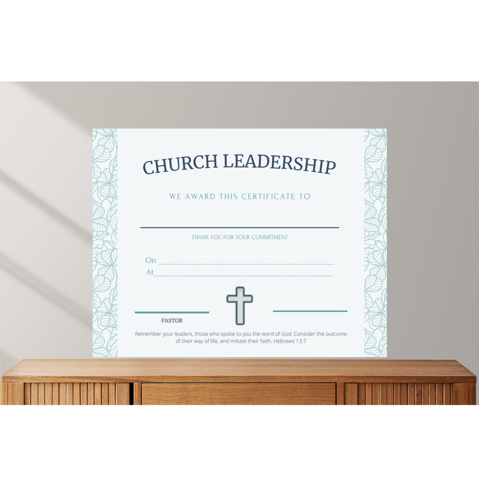 Church Leadership Printable Certificate, Printable Certificates for ...