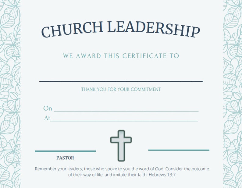 Church Leadership Printable Certificate Printable Certificates For church-leadership-printable-certificate-printable-certificates-for