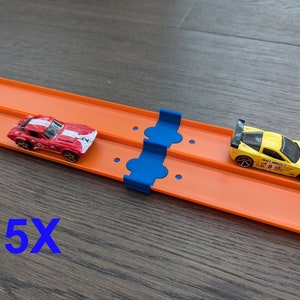 5 conectores de pista de doble carril compatibles con Hot Wheels