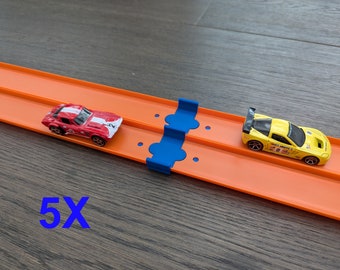 5 connettori per binari a doppia corsia compatibili con Hot Wheels
