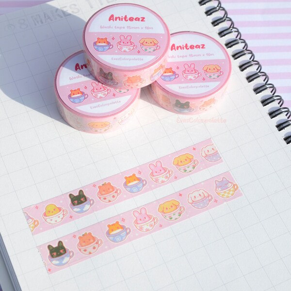 Aniteaz Washi Tape - Ateez inspired - Kawaii Kpop Journaling, Planer