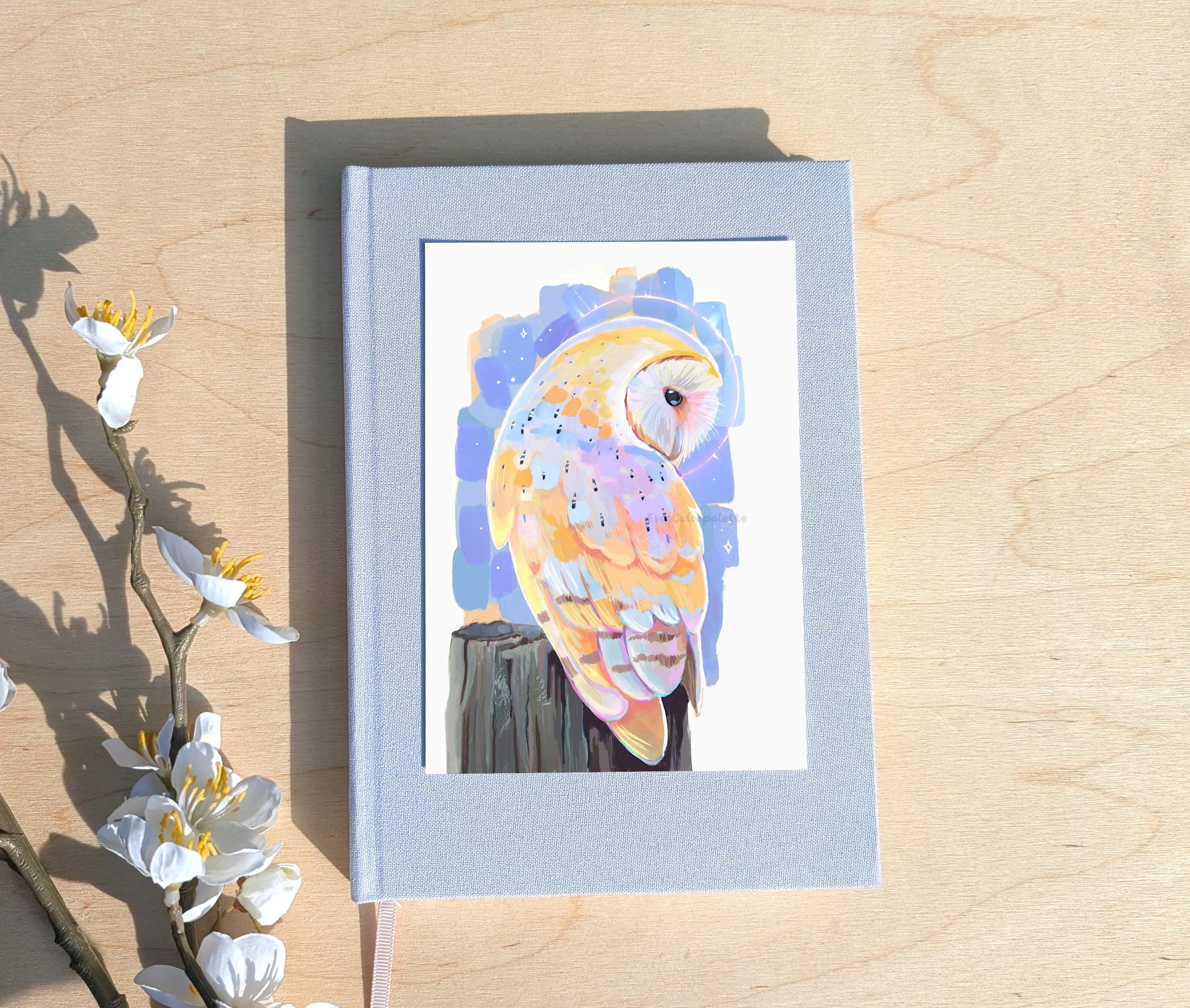 Barn Owl Art Print A6 – Animal Art Postcard - No AI