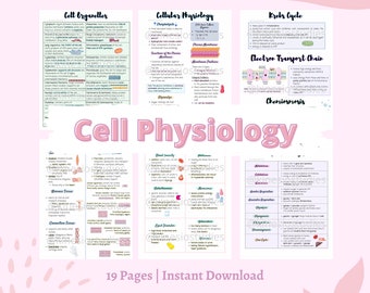 Zellphysiologische Hinweise | Einführung in die Physiologie Notizen | Anatomie und Physiologie Zellinhalt und Funktionen Notizen Bundle