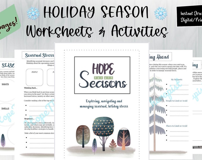 Holiday Therapy Worksheets Therapy Worksheet Mental Health Worksheet Holiday Therapy Worksheets Therapy Worksheet Mental Health Worksheet
