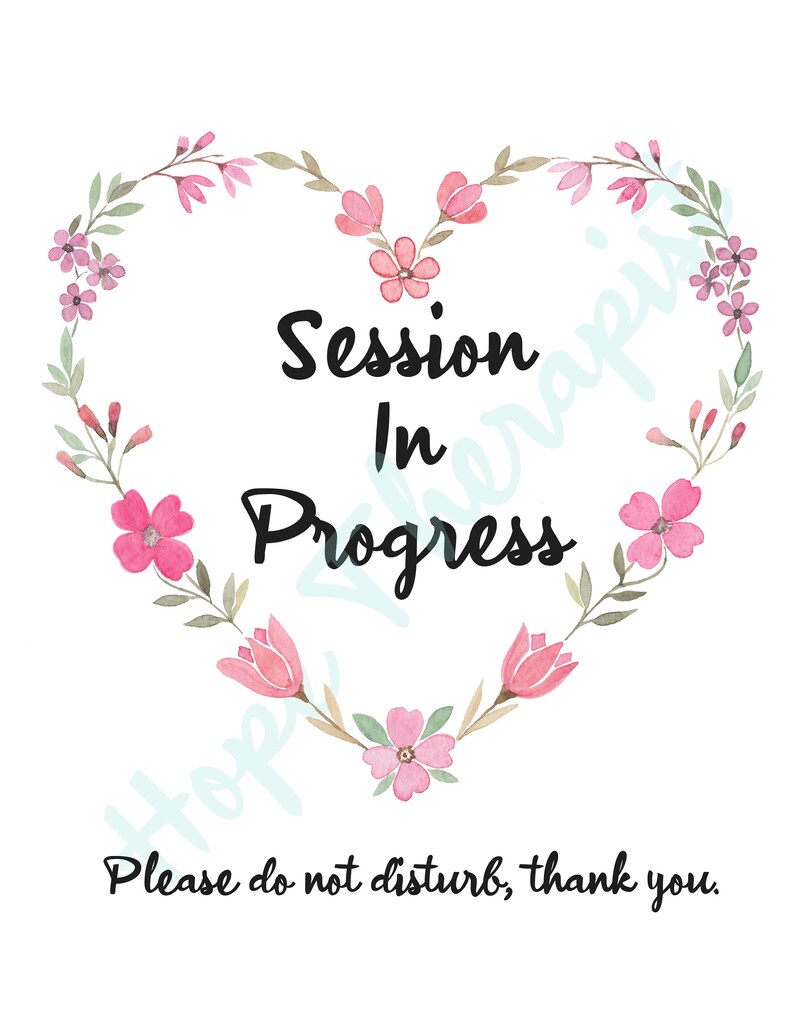 In Session Sign Welcome Sign Spa Sign Printable Digital - Etsy