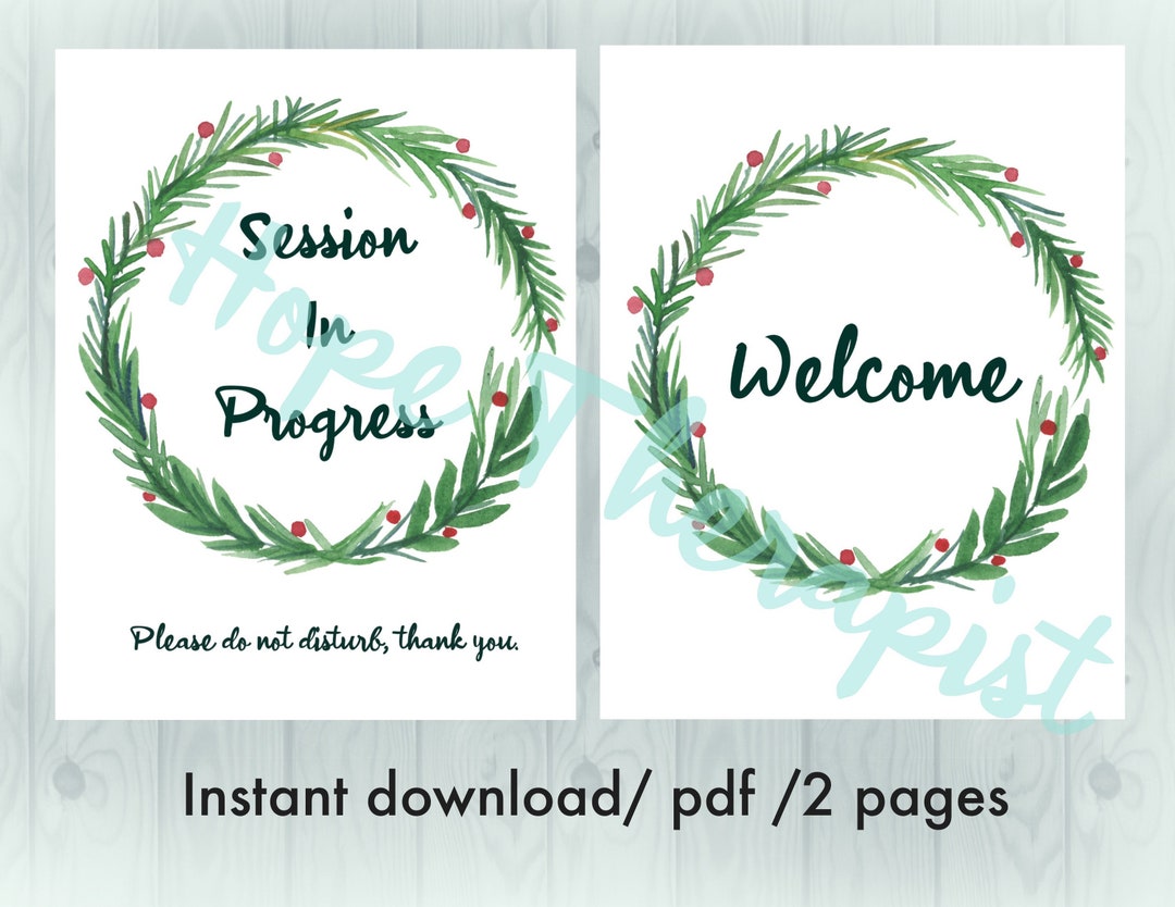In Session Sign Welcome Sign Spa Sign Printable Digital - Etsy