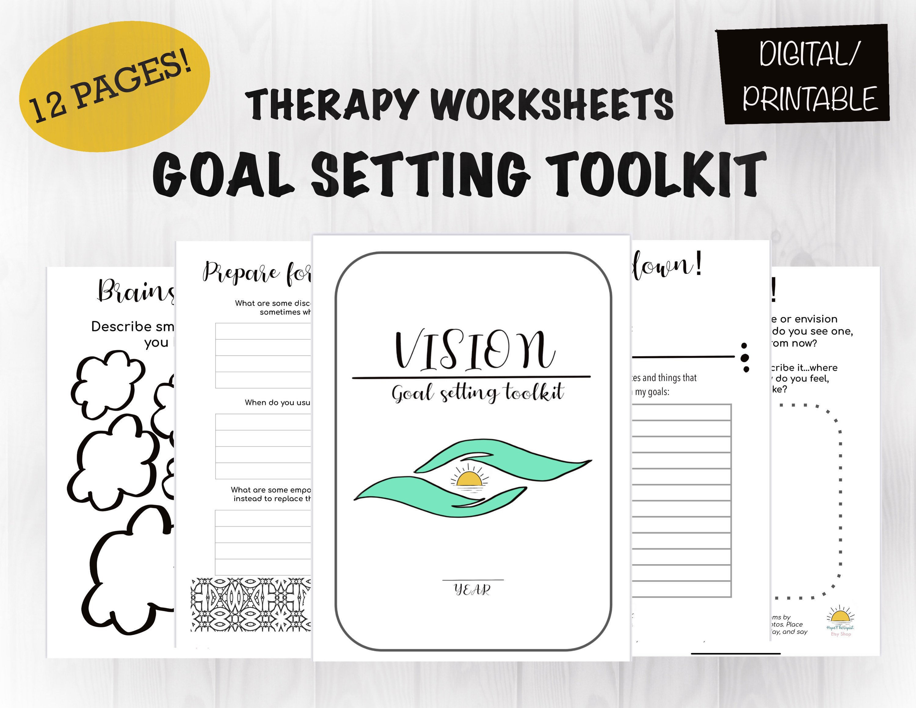 Pieces of Me Therapy Worksheet (Instant Download) 