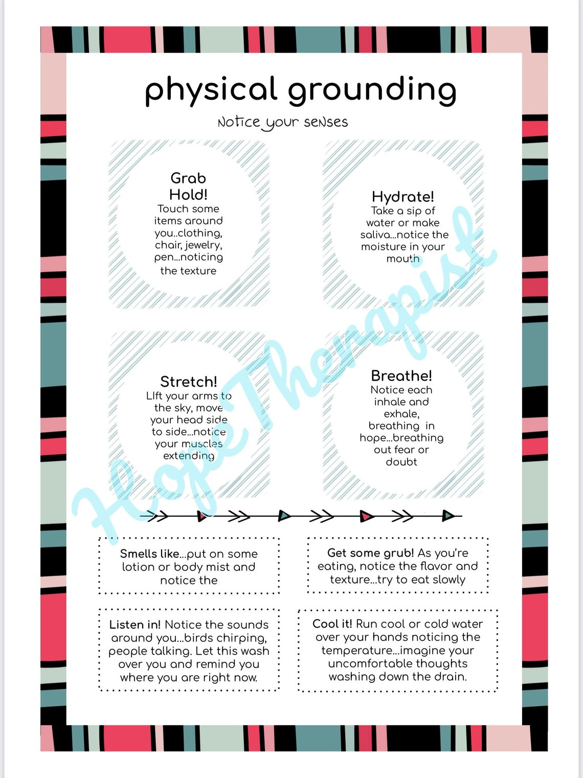Therapy Worksheets Grounding Skills Mental Health Worksheets Etsy Canada