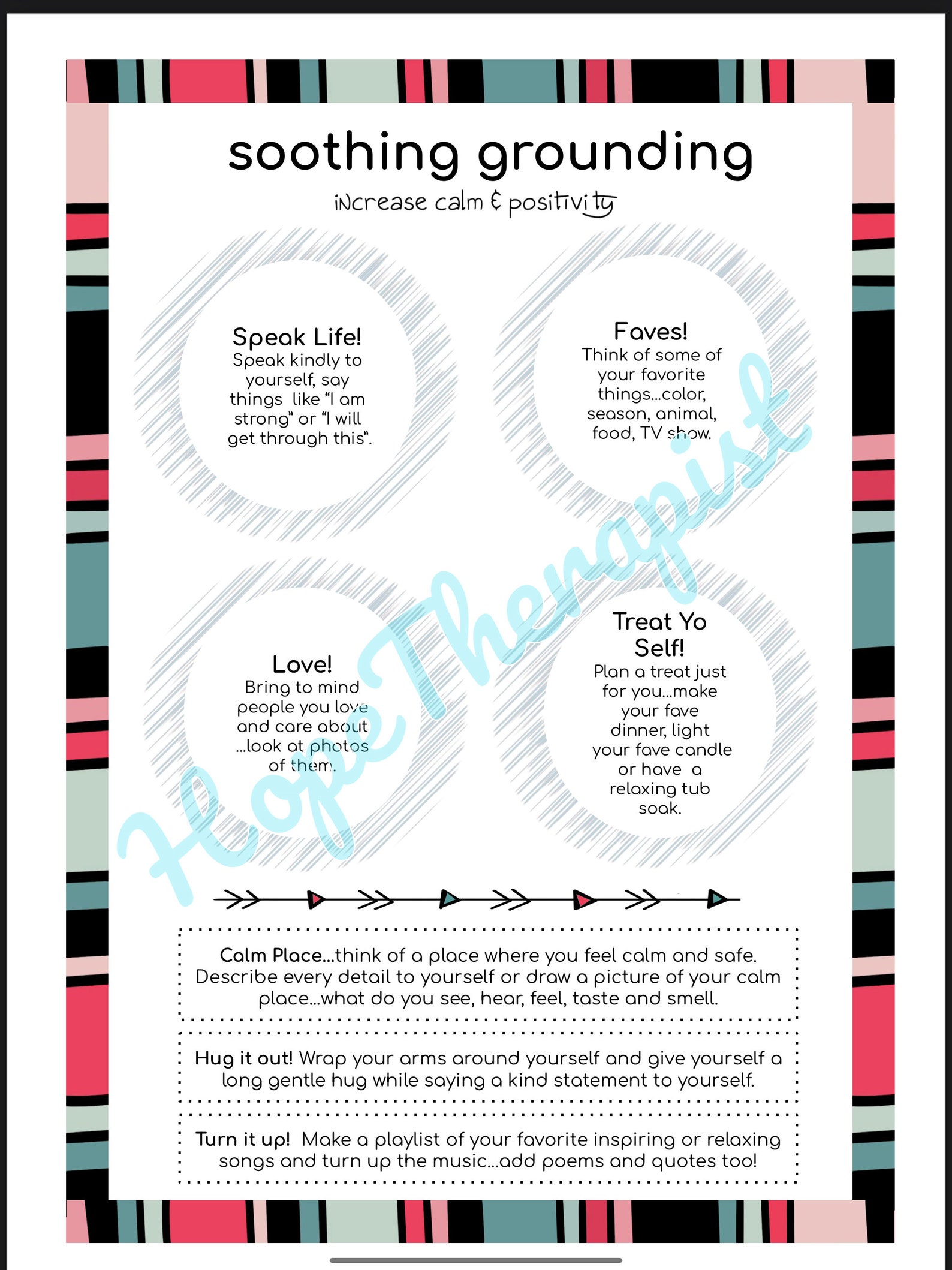 Therapy Worksheets Grounding Skills Mental Health Worksheets | Etsy