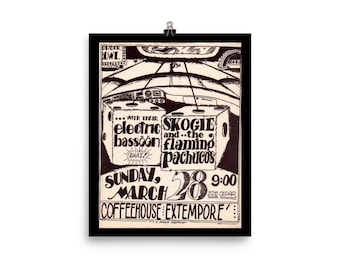 Skogie and the Flaming Pachucos Vintage 8x10 Concert Art Poster