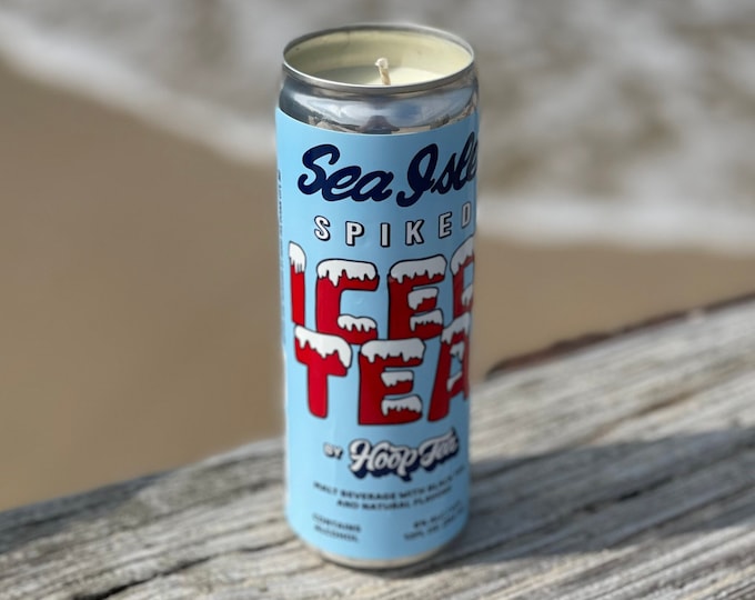 Featured listing image: Sea Isle Spiked Iced Tea Soy Candle/ Four Birds Distilling Co.