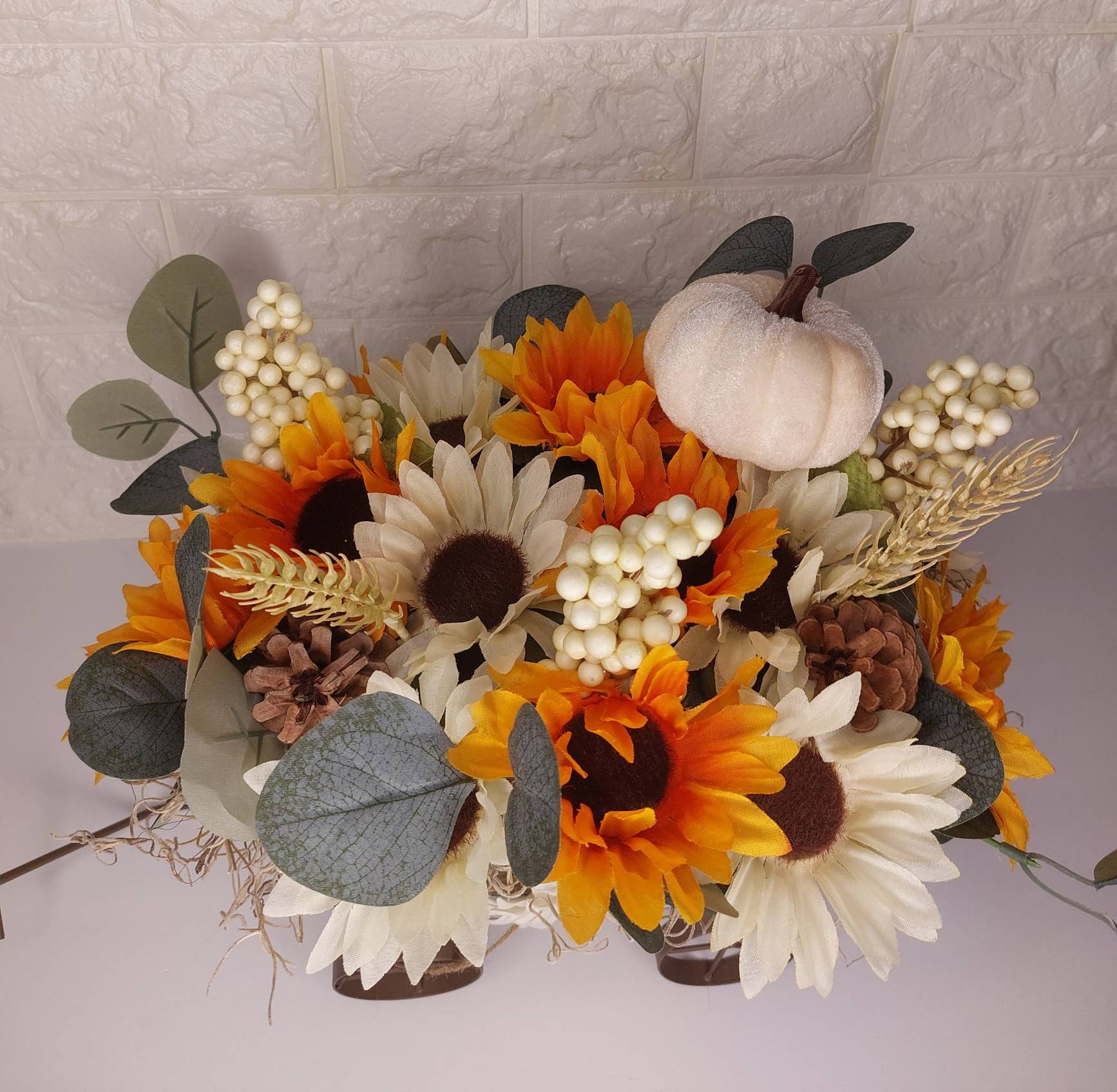 Fall Flower Wagon Centerpiece Rustic Centerpiece Sunflower Etsy