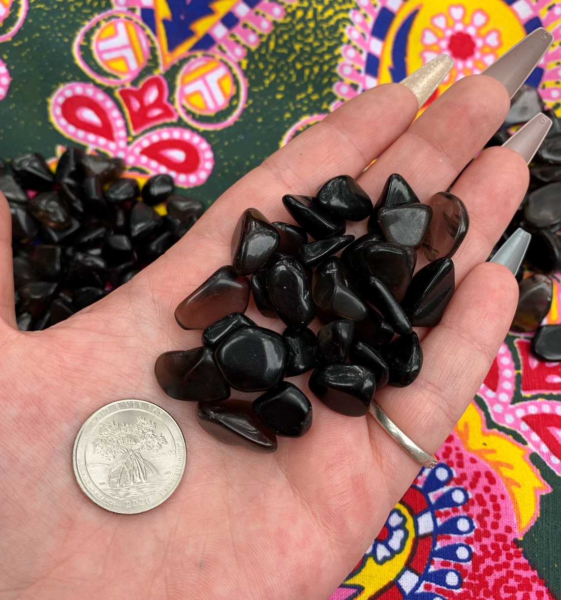 Black Obsidian Polished Black Obsidian Protection Crystals Etsy