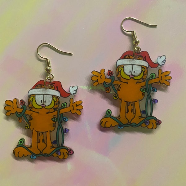 Garfield Christmas earrings