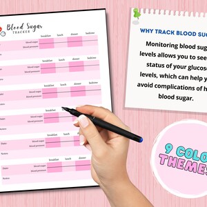 Blutzucker-Tracker, Blutzucker-Tracker, Diabetes-Tracker, Diabetes druckbarer Planer, Glukose-Tracker, Gesundheitstracker, A4, A5, PDF