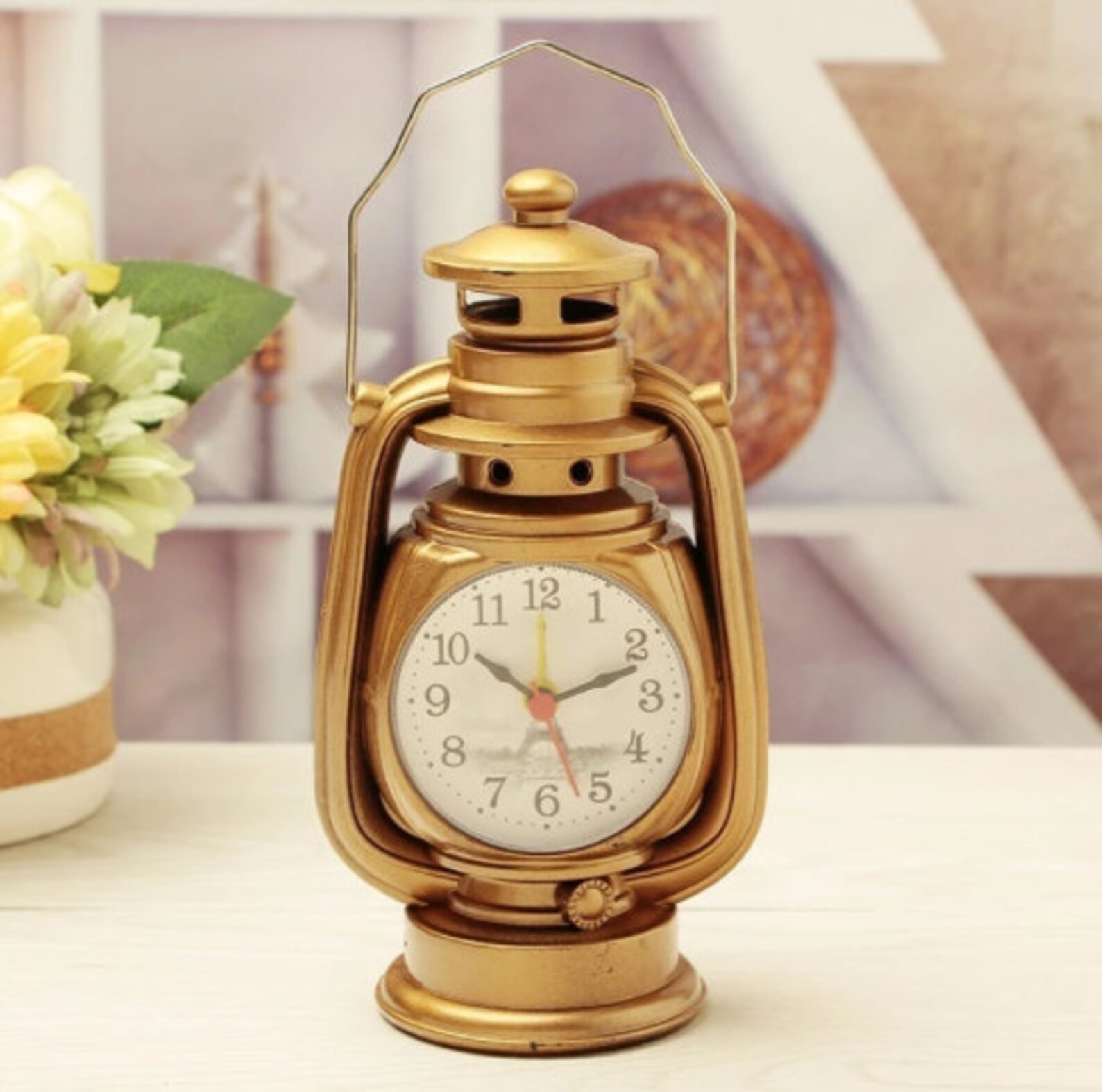 Vintage Alarm Clock Retro Oil Lamp Alarm Clock Watch Table Etsy