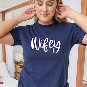 Wifey, Bride Tshirt, Bridal Shower Gift, Engagement Gift, Wedding, Just Married, Shirt for Newlyweds, Shirt for Bride and Groom, Wife Tee