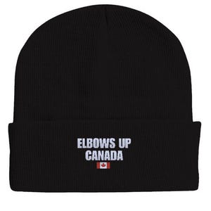 Elows Up Canada Beanie, Canadian Toque, Cuffed Beanie, Political Hat, Canadian and American Politics, Canadian Flag