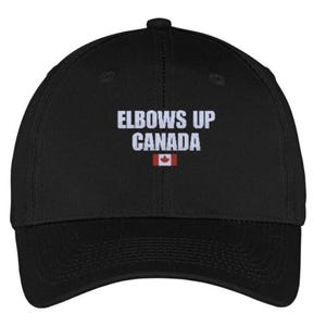 Elbows Up Canada Baseball Hat, Canadian Pride Cap, Canadian Politics, Buy Canadian, Canadian Flag, Embroidered Baseball Hat, Shop Canada