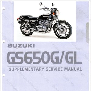 Suzuki GS650G-GL Supplementary Service Manual 1981 - 1982 PDF FILE