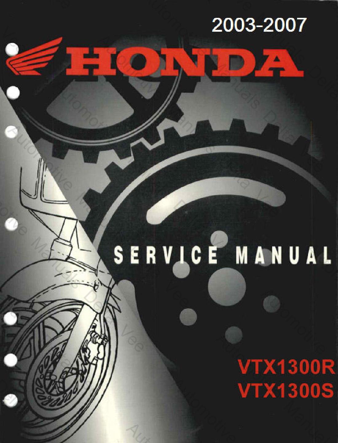 Honda VTX 1300R & VTX 1300S Service Manual 2003 to 2007 351 Pages