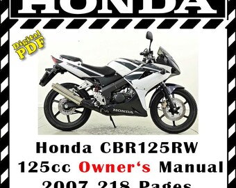 Honda CBR125RW Owners Manual 2007 PDF File