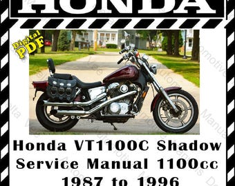 Honda Shadow  VT1100C Service Manual 1987 to 1996 303 Pages