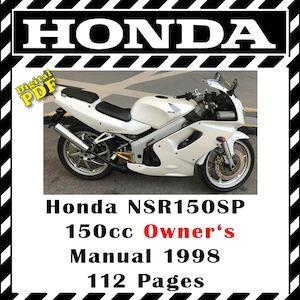 Manuale del proprietario Honda NSR150SP 1998 File PDF