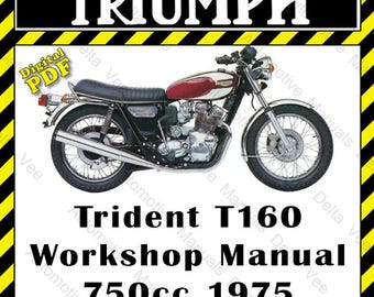 Triumph Trident T160 Workshop Manual 1975 198 pages PDF File