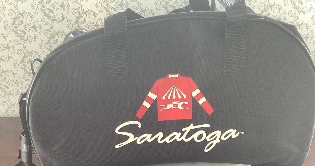 Vintage Souviner Saratoga Horse Race Track Tote, Travel Bag, Gym Bag